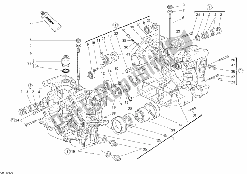 Todas as partes de Bloco Do Motor do Ducati Sportclassic Sport 1000 S USA 2007